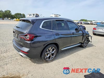 Trzecie zdjęcie samochodu z tyłu: 2022 BMW X3 XDRIVE30I VIN:5UX53DP00N9M98972 - miniatura