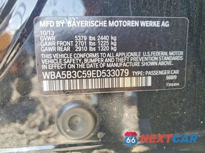 Zdjęcie 12 z 12 samochodu: 2014 BMW 535 XI VIN:WBA5B3C59ED533079 - miniatura