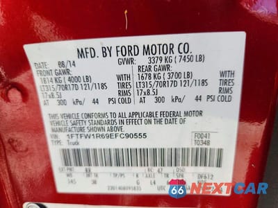 Zdjęcie 12 z 12 samochodu: 2014 FORD F150 SVT RAPTOR VIN:1FTFW1R69EFC90555 - miniatura