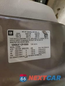 Zdjęcie 13 z 13 samochodu: 2012 CHEVROLET SUBURBAN K1500 LT VIN:1GNSKJE71CR180899 - miniatura