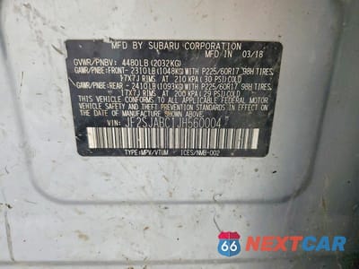 Zdjęcie 12 z 12 samochodu: 2018 SUBARU FORESTER 2.5I VIN:JF2SJABC1JH560004 - miniatura