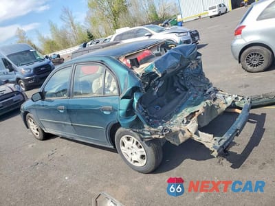 Drugie zdjęcie samochodu z przodu: 2001 HONDA CIVIC LX VIN:JHMES16551S006597 - miniatura