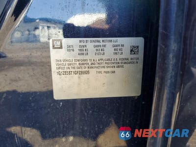 Zdjęcie 12 z 12 samochodu: 2016 CHEVROLET MALIBU LT VIN:1G1ZE5ST1GF239926 - miniatura