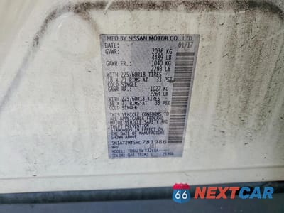 Zdjęcie 13 z 13 samochodu: 2017 NISSAN ROGUE SL VIN:5N1AT2MT5HC781986 - miniatura