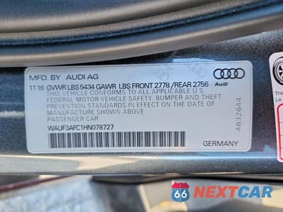 Zdjęcie 13 z 13 samochodu: 2017 AUDI A6 COMPETITION PRESTIGE VIN:WAUF3AFC1HN078727 - miniatura