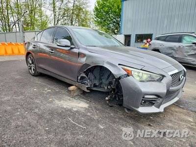 Czwarte zdjęcie samochodu z boku: 2014 INFINITI Q50 SPORT VIN:JN1BV7AR4EM697756 - miniatura
