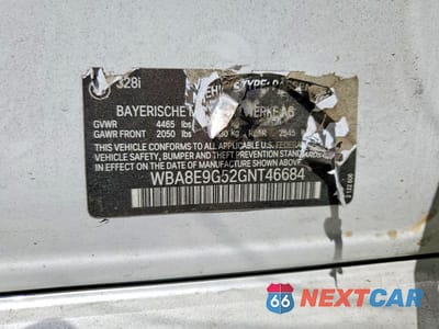Zdjęcie 12 z 12 samochodu: 2016 BMW 328 I SULEV VIN:WBA8E9G52GNT46684 - miniatura