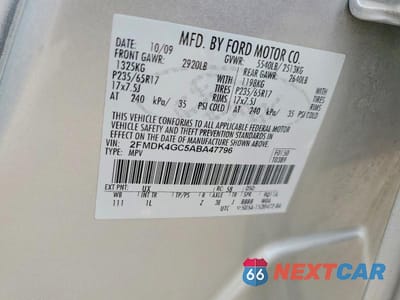 Zdjęcie 13 z 13 samochodu: 2010 FORD EDGE SE VIN:2FMDK4GC5ABA47796 - miniatura