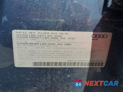 Zdjęcie 13 z 13 samochodu: 2016 AUDI Q5 PREMIUM PLUS VIN:WA1L2AFP2GA127610 - miniatura