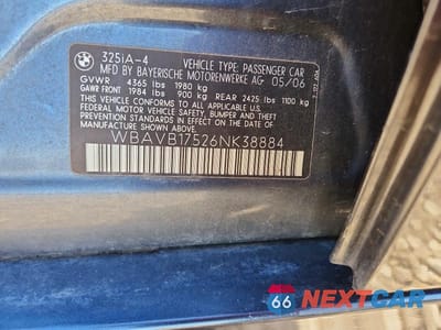 Zdjęcie 13 z 13 samochodu: 2006 BMW 325 I AUTOMATIC VIN:WBAVB17526NK38884 - miniatura