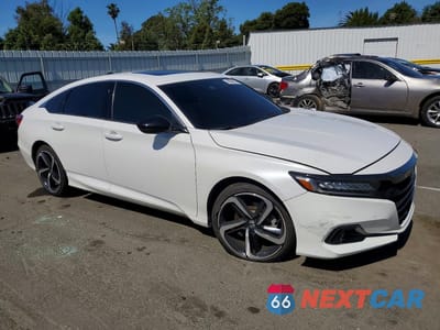 Czwarte zdjęcie samochodu z boku: 2021 HONDA ACCORD SPORT VIN:1HGCV2F3XMA020785 - miniatura