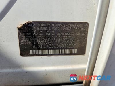 Zdjęcie 13 z 13 samochodu: 2008 BMW X5 3.0I VIN:5UXFE43568L035922 - miniatura