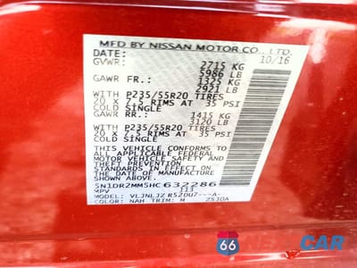 Zdjęcie 13 z 13 samochodu: 2017 NISSAN PATHFINDER PLATINUM VIN:5N1DR2MM5HC632286 - miniatura