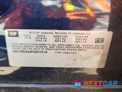 Zdjęcie 12 z 12 samochodu: 2015 CADILLAC XTS PREMIUM COLLECTION VIN:2G61R5S30F9291518 - miniatura