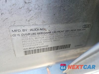 Zdjęcie 13 z 13 samochodu: 2015 AUDI A4 PREMIUM VIN:WAUBFAFL8FN036588 - miniatura
