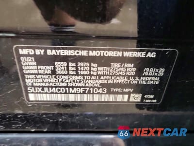 Zdjęcie 10 z 14 samochodu: 2021 BMW X5 M50I VIN:5UXJU4C01M9F71043 - miniatura