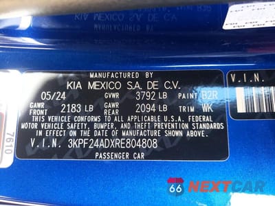 Zdjęcie 13 z 13 samochodu: 2024 KIA FORTE LXS VIN:3KPF24ADXRE804808 - miniatura