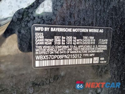 Zdjęcie 12 z 12 samochodu: 2023 BMW X3 XDRIVE30I VIN:WBX57DP08PN215012 - miniatura