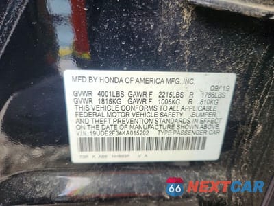 Zdjęcie 12 z 12 samochodu: 2019 ACURA ILX VIN:19UDE2F34KA015292 - miniatura
