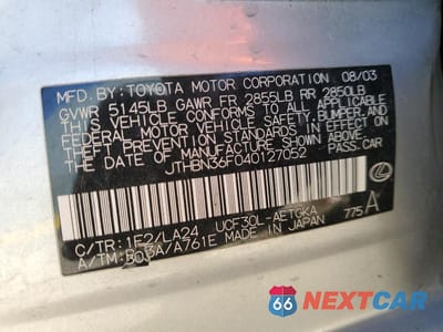 Zdjęcie 12 z 12 samochodu: 2004 LEXUS LS 430 VIN:JTHBN36F040127052 - miniatura