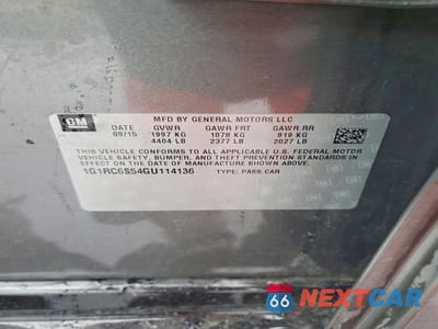 Zdjęcie 12 z 12 samochodu: 2016 CHEVROLET VOLT LT VIN:1G1RC6S54GU114136 - miniatura