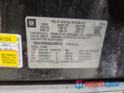 Zdjęcie 13 z 13 samochodu: 2016 GMC ACADIA SLE VIN:1GKKVPKD9GJ198718 - miniatura