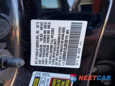 Zdjęcie 13 z 13 samochodu: 2013 HONDA CR-V LX VIN:5J6RM3H31DL028108 - miniatura
