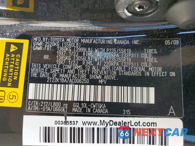 Zdjęcie 14 z 14 samochodu: 2010 LEXUS RX 350 VIN:2T2ZK1BA7AC006250 - miniatura
