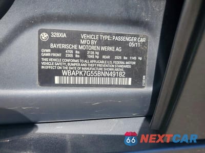 Zdjęcie 12 z 12 samochodu: 2011 BMW 328 XI VIN:WBAPK7G55BNN49182 - miniatura