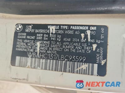 Zdjęcie 12 z 12 samochodu: 1990 BMW 525 I VIN:WBAHC1317LBC93599 - miniatura