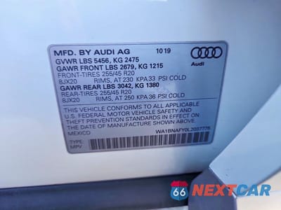 Zdjęcie 12 z 12 samochodu: 2020 AUDI Q5 PREMIUM PLUS VIN:WA1BNAFY0L2037775 - miniatura