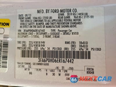 Zdjęcie 12 z 12 samochodu: 2014 FORD FUSION SE VIN:3FA6P0HD6ER167442 - miniatura