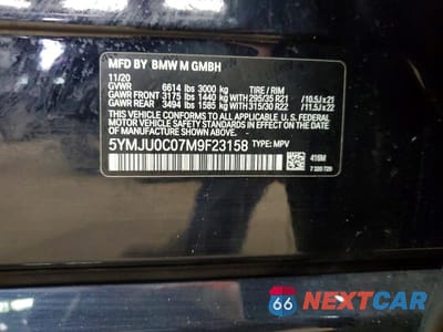 Zdjęcie 13 z 13 samochodu: 2021 BMW X5 M VIN:5YMJU0C07M9F23158 - miniatura