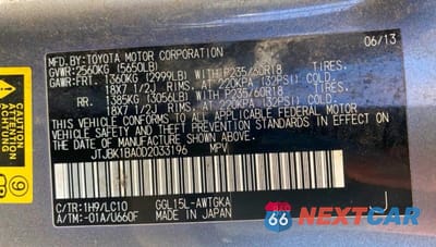 Zdjęcie 10 z 14 samochodu: 2013 LEXUS RX 350 BASE VIN:JTJBK1BA0D2033196 - miniatura