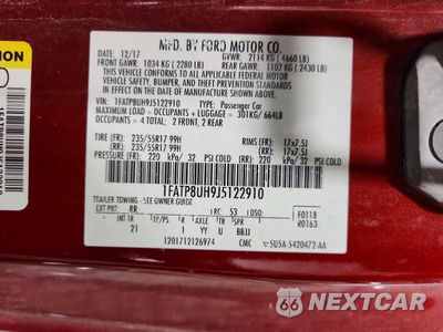 Zdjęcie 12 z 12 samochodu: 2018 FORD MUSTANG VIN:1FATP8UH9J5122910 - miniatura