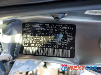 Zdjęcie 13 z 13 samochodu: 2012 HYUNDAI TUCSON GLS VIN:KM8JUCAC3CU470566 - miniatura