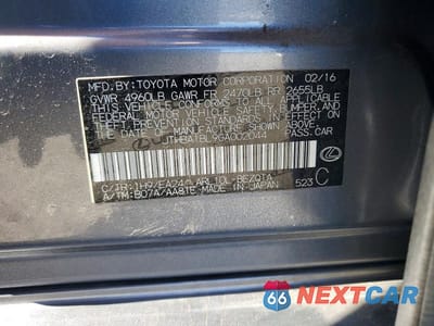 Zdjęcie 13 z 13 samochodu: 2016 LEXUS GS 200T BASE VIN:JTHBA1BL9GA002044 - miniatura
