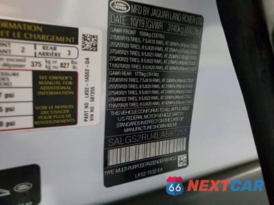 Zdjęcie 13 z 13 samochodu: 2020 LAND ROVER RANGE ROVER HSE VIN:SALGS2RU4LA587255 - miniatura