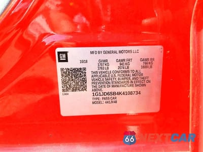 Zdjęcie 12 z 12 samochodu: 2019 CHEVROLET SONIC LT VIN:1G1JD6SB4K4108734 - miniatura
