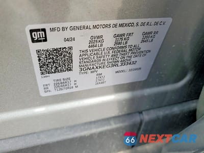 Zdjęcie 12 z 12 samochodu: 2024 CHEVROLET EQUINOX LT VIN:3GNAXKEG3RL333432 - miniatura