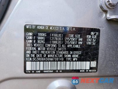 Zdjęcie 14 z 14 samochodu: 2022 HONDA HR-V LX VIN:3CZRU6H36NM708149 - miniatura