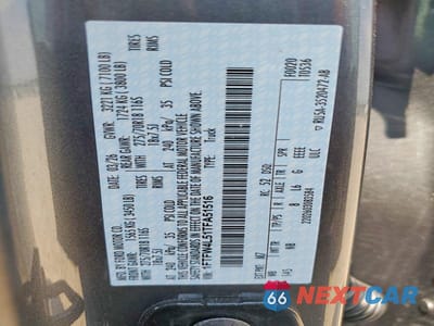 Zdjęcie 12 z 12 samochodu: 2026 FORD F150 TREMOR VIN:1FTFW4L51TFA51516 - miniatura