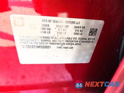Zdjęcie 12 z 12 samochodu: 2017 CHEVROLET MALIBU LT VIN:1G1ZE5ST0HF203551 - miniatura