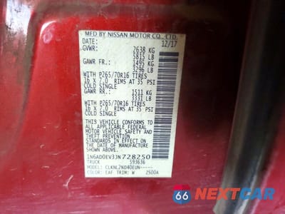 Zdjęcie 12 z 12 samochodu: 2018 NISSAN FRONTIER SV VIN:1N6AD0EV3JN728250 - miniatura