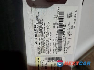Zdjęcie 12 z 12 samochodu: 2019 FORD FUSION SE VIN:3FA6P0LU7KR181532 - miniatura