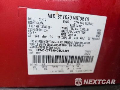 Zdjęcie 13 z 13 samochodu: 2019 FORD EXPLORER LIMITED VIN:1FM5K7F89KGB26305 - miniatura