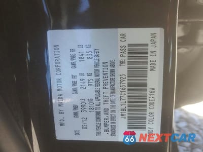 Zdjęcie 12 z 12 samochodu: 2012 MAZDA 3 I VIN:JM1BL1L77C1657925 - miniatura