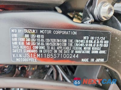Zdjęcie 9 z 9 samochodu: 2025 SUZUKI GSX800 R VIN:JS1EM11B5S7100244 - miniatura