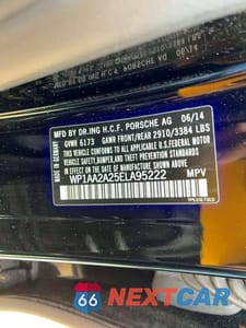 Zdjęcie 10 z 10 samochodu: 2014 PORSCHE CAYENNE VIN:WP1AA2A25ELA95222 - miniatura
