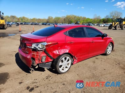 Trzecie zdjęcie samochodu z tyłu: 2013 HYUNDAI ELANTRA LIMITED VIN:KMHDH4AE2DU947630 - miniatura